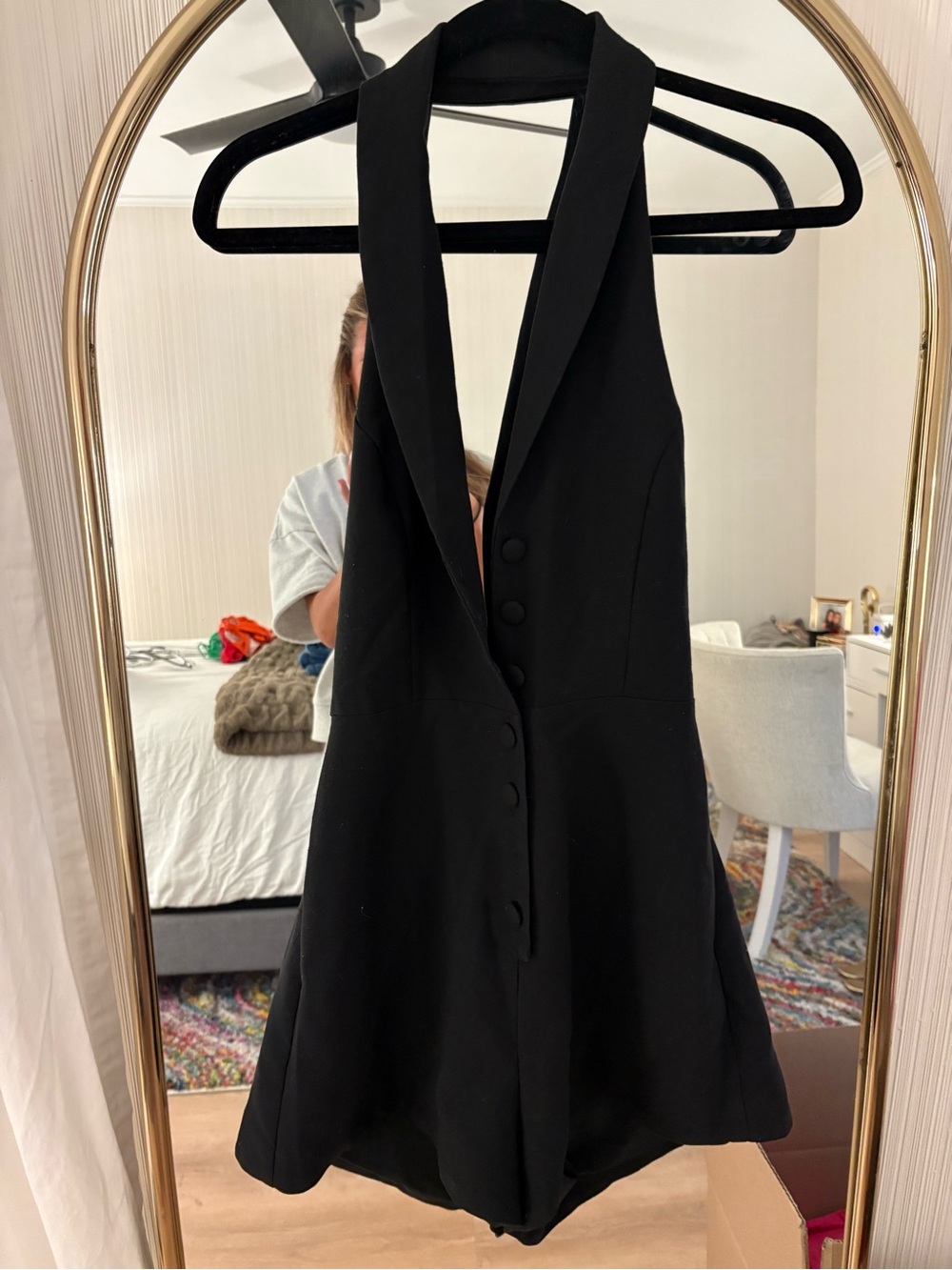 DO+BE Black Sleeveless V-Neck Mini Dress Romper